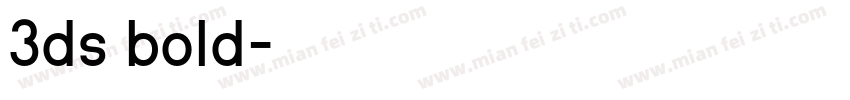 3ds bold字体转换